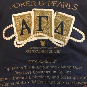 alpha gamma delta poker & pearls shirt